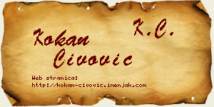 Kokan Čivović vizit kartica